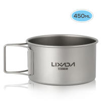 Bol De Titanio Lixada Con Manijas Plegables Contenedor De Alimentos Para Camping Y Senderismo Al Aire Libre Material De Titanio Capacidad 0.4L - details 21