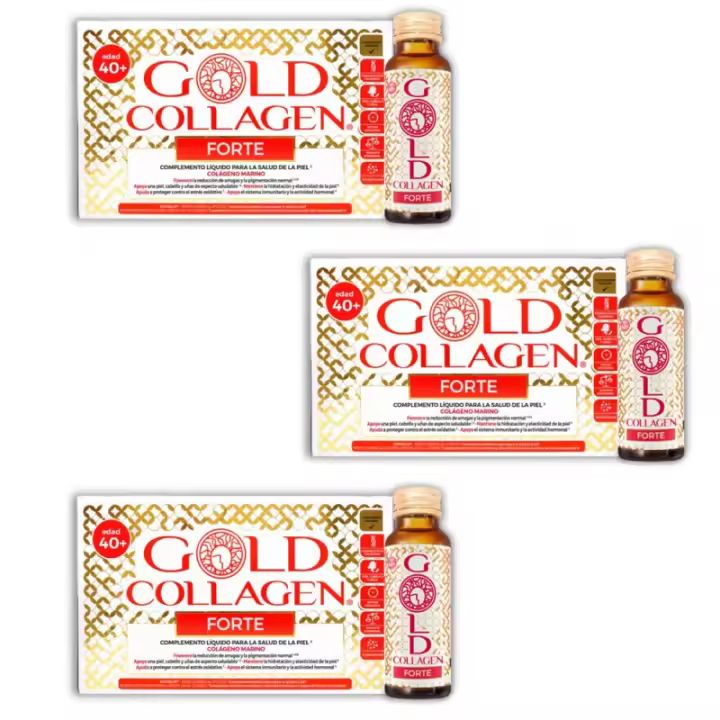 Gold Collagen Forte 10+10+10 Frascos 50ml Triplo Promoción Gold Collagen - 1