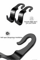 Gancho Invisible Multifuncional Para Asiento Trasero De Coche Accesorios De Interior Para Coche Gancho De Cabeza De Silla De Mano Bolsa Almacenamiento Universal - details 4