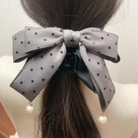 Pinza Para El Cabello Con Lazo Dulce 1 Pieza Estilo Coreano De La Puerta Este Polka Dot Para Mujeres Decorativa Para Cabellera Media Y Cola De Caballo - details 0