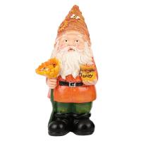 1pc Adorno De Jardín De Resina En Forma De Hombre Obeso Con Gnome De Girasol Decoración Al Aire Libre Para Apicultores - details 2