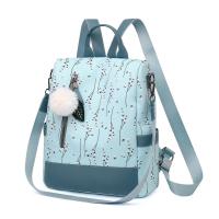 Mochila Con Estampado Floral Para Mujer, Bolsa De Viaje Informal, Con Bola De Pelo, De Gran Capacidad, Nueva - details 24
