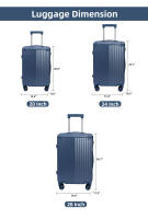 S7 STAR Juego de 3 Maletas Viaje Rígidas con portavasos, Trolley Maleta de Cabina Ligero Resistente, Equipaje de Mano 20in 24in 28in, 3 PCS Juego de Maletas PC 4 Ruedas Giratorias 360° - details 3