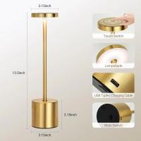 Lámpara De Noche Recargable LED Creativa Con Tres Colores Toque Metálica Para Decoración De Barra Exterior Y Dormitorio - details 12