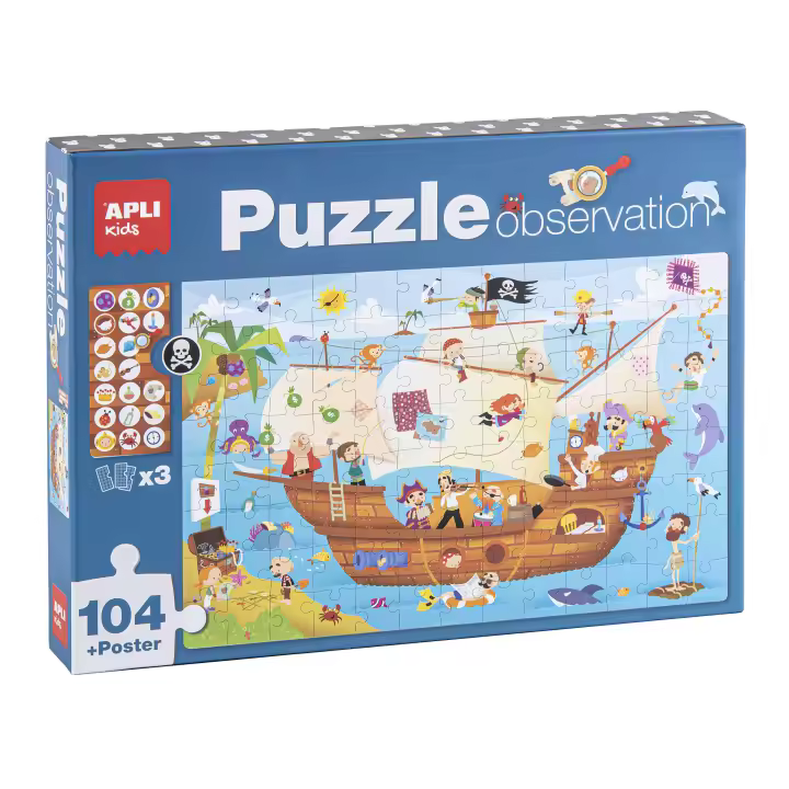 Apli Puzle Observation Barco Pirata (104 piezas) - 1