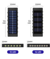 Lámpara De Pared Solar 4/6/8/10 LEDs Impermeable Para Exteriores Iluminação En Dirección Vertical Y Horizontal Decoración Para Jardín Casa Y Porche - details 16