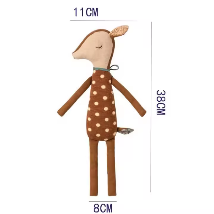 Muñeco De Peluche De 38cm De Cervo Decoración Para Hogar Juguete Suave Para Niños Compañero De Sueño Adorno Para Habitación - 1