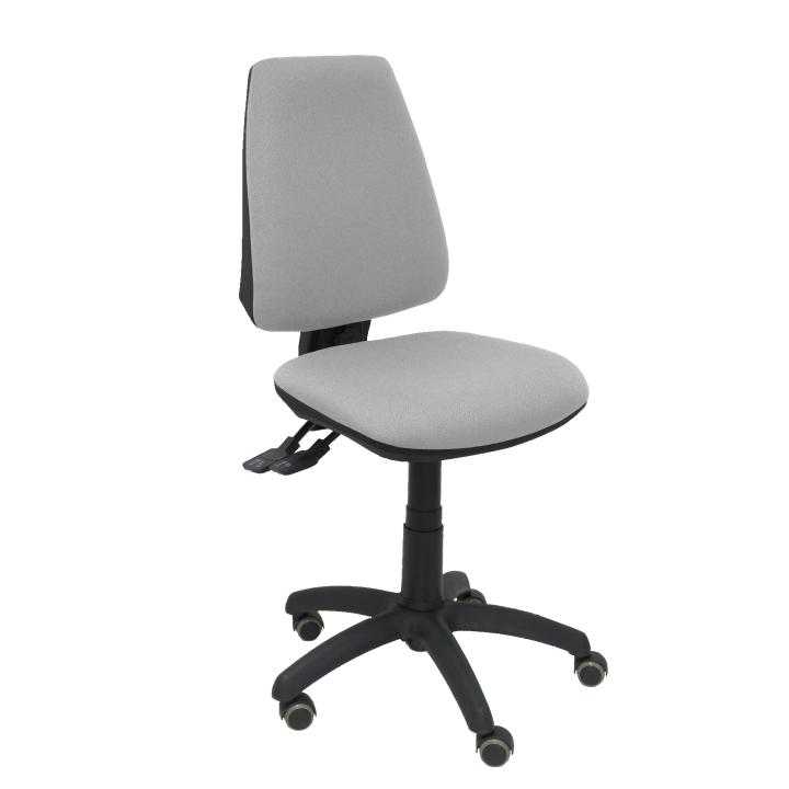 Piqueras Y Crespo Silla Elche S BALI Gris Claro Ergonómica Regulable en Altura con Ruedas de Parqué