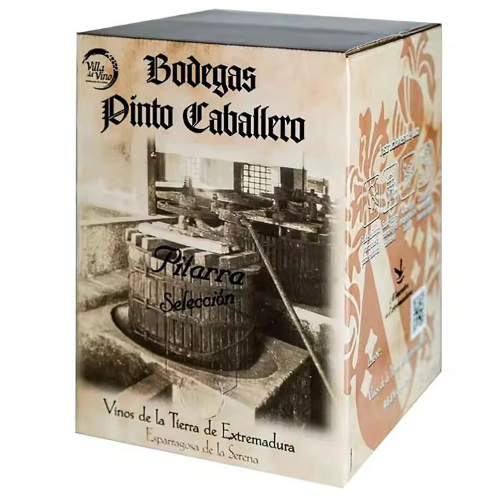 15 litros de vino de pitarra rosado. Recipiente "Bag in Box". Un recipiente de bolsa con grifo metido en caja de cartón, un vino de mesa o para cocinar semi dulce - 1