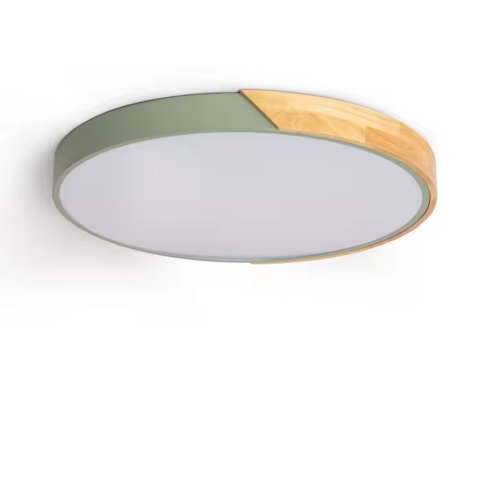 Ledkia Plafón LED Circular Madera Ø500 Mm 36W ILUZZIA - Selección de Temperatura de Color - 1