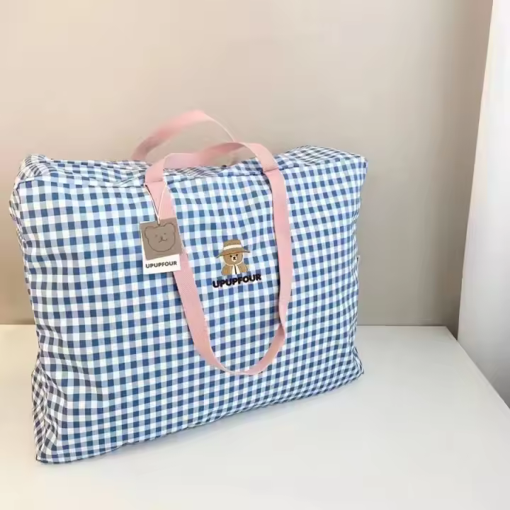 Bolsa De Mano Para Bebé Y Madres Organizador Impermeable De Lona Con Cierre De Cremallera Gran Tamaño Estilo Tote Bag Para Guardar Ropa De Cuna Y Artículos Infantiles - 1