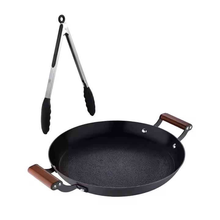 Grill MasterPRO de aluminio prensado 32 cm de diamentro y pinzas - Odin - 1
