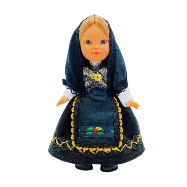 Muñeca regional Leonesa Folk Artesanía original colección 25 cm.vestido típico Maragata León, fabricada en España. - 1