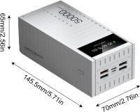 Banco de carga de 50.000 mAh, cargador de carga rápida de 66 W, banco de energía portátil, banco de batería de teléfono, capacidad de 50000 mAh para senderismo, camping, viajes, al aire libre (white） - details 1