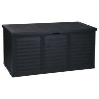 ProGarden Caja de almacenaje de jardín con ruedas gris oscuro 300 L - details 0