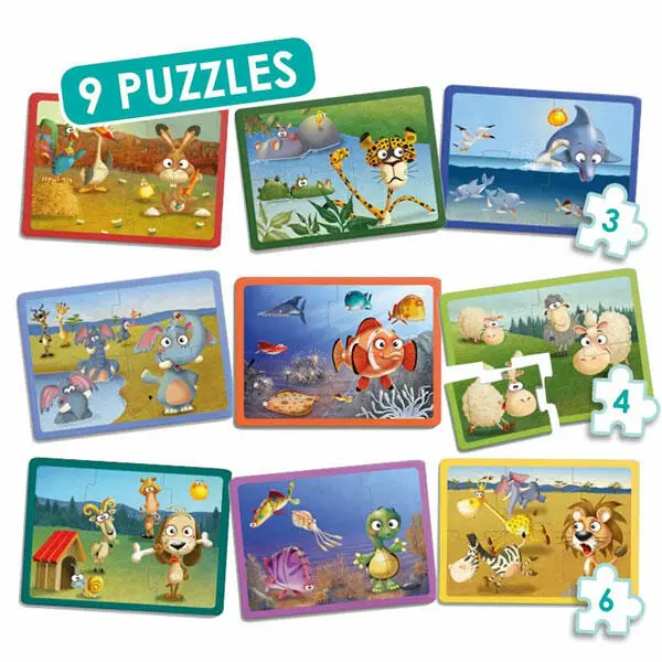 Set 9 Puzzles de Animales - 1