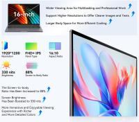 Blackview Acebook 8 Laptop, pantalla IPS de 15.6" 1920*1080, Intel Core N97 4 Core Hasta 3.6GHz, 16GB RAM 512GB SSD, WiFi de banda dual Bluetooth 5.0, 2*USB 3.0 1*USB 2.0 1*USB-C 1*HDMI 2.0 1*Jack de audio 1*Ranura para tarjeta MicroSD, Batería de 38Wh 36 - details 6