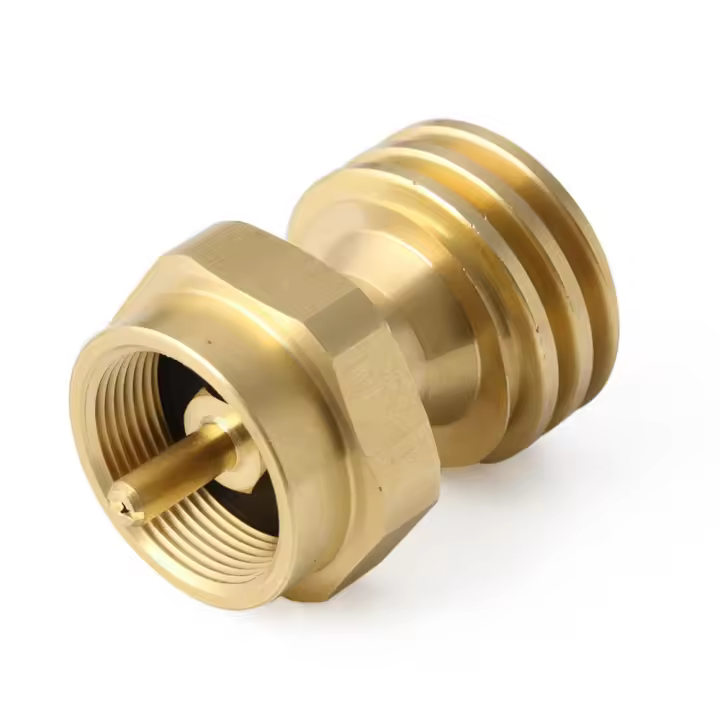 Adaptador De Tanque De Propano North American Standard Universal Para Cilindros De Gas 1 a 20 Libras Convertidor De Latón - 1