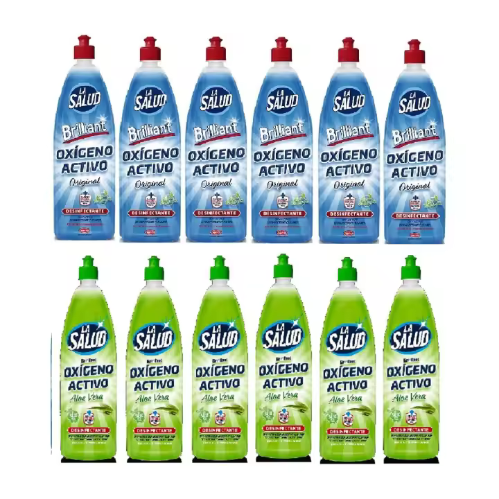 DESINFECTANTE MULTIUSOS SIN LEJIA OXIGENO ACTIVO LA SALUD ORIGINAL Y ALOE VERA LIMPIA HOGAR PACK 6+6 - 1