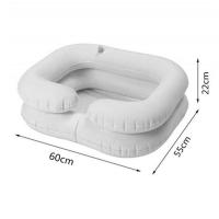 1 lavabo de champú inflable para cama, bañera de champú para LOCs, cuenco de champú portátil para ancianos, discapacitados, embarazadas, - details 3