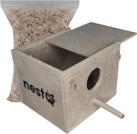 Nido Madera nestQ para Exoticos con Viruta Cama 15 cm x 13.5 cm x 12 cm, Diamantes Mandarin, de Gould, Babero, Papagayo, Moteado, Ruficaudo, Bichenov, Modesto, Pico Plata, Tricolor, Isabelita de Japon - details 2