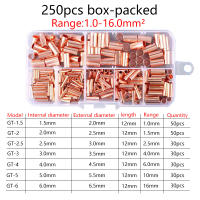 Kit De Conectores De Tubo De Cobre Pequeño Con Terminales Y Ferrules 250pcs Incluye Alicate De Crimpado Para Cableado Eléctrico - details 1