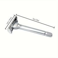 Afeitadora De Seguridad De Acero Inoxidable Con Doble Cabeza Butterfly Para Hombres Y Mujeres Con 10 Hojas De Plata Platinadas Para Afeitar Con Agua - details 4