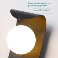 Lámpara De Pared Creativa LED Moderna En Negro Y Blanco Para Pasillo Escaleras Dormitorio Lámpara De Noche Arte Decoración Iluminación - details 4