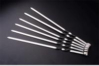 Brochetas De Barbacoa 55cm Con Mango Largo Para Shish Kebab Palas De Asado De Acero Inoxidable Y Palos De Madera Herramienta De Grill Al Aire Libre - details 13