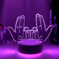 Lámpara 3D LED De Noche Para Fans De Celebrity JUL Cambio De Color Batería Potenciada Decoración De Dormitorio Regalo De Cumpleaños - details 16