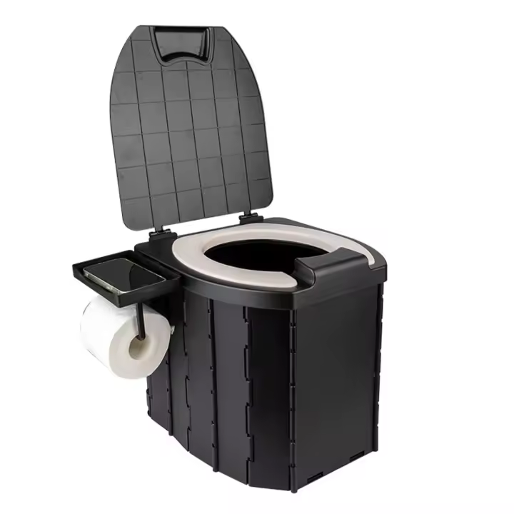 Inodoro plegable portátil para coche, caja de almacenamiento antiolores, plegable, para adultos, independiente, para viajes, emergencia - 1