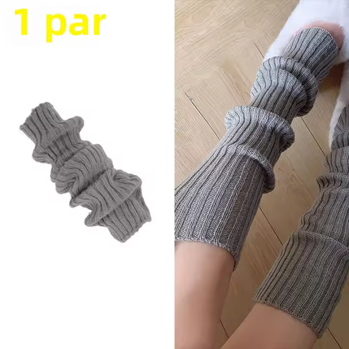 Calentadores De Pierna Lolita Para Mujer Calcetines Largos De Lana Tejidos Cubierta De Pie Calentadores De Brazo Y2K Otoño Invierno Crochet Calcetines De Botín - 1