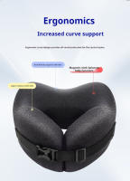 Almohada De Cuello Para Viaje Durable En Forma De U No Deformable Almohada Portátil Para Avión Rellena De Espuma De Memoria Material Poliéster/Celulosa - details 4