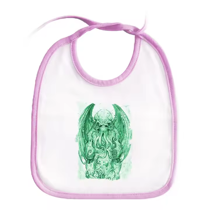MERCHANDMANIA BABERO COLOR la llamada de cthulhu hp lovercraft criatura arkam horror baby bib - 1