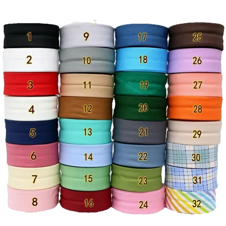 Cinta De Tela De Prenda De 30mm X 5 Metros En Color Sólido Para Costura Manual Y DIY Material De Algodón 100% Cinta De Prenda De Grosgrain - 1