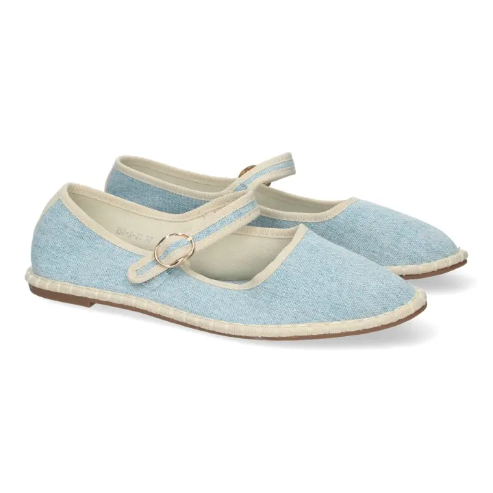 PuntoSalao Alpargatas planas venecianas cómodas para mujer color color jeans YSD-A - 1