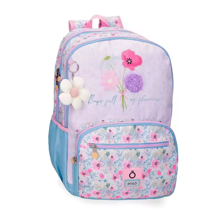 MOCHILA ENSO FULL OF FLOWERS 44 CM – ADAPTABLE A CARRO – ESPACIOSA, CÓMODA Y CON DISEÑO FLORAL - 1
