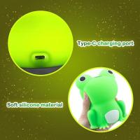 Lámpara Nocturna De Silicona Recargable USB Con Diseño De Sapo Cartoon Luz LED Ambiente Para La Habitación Control Táctil - details 2