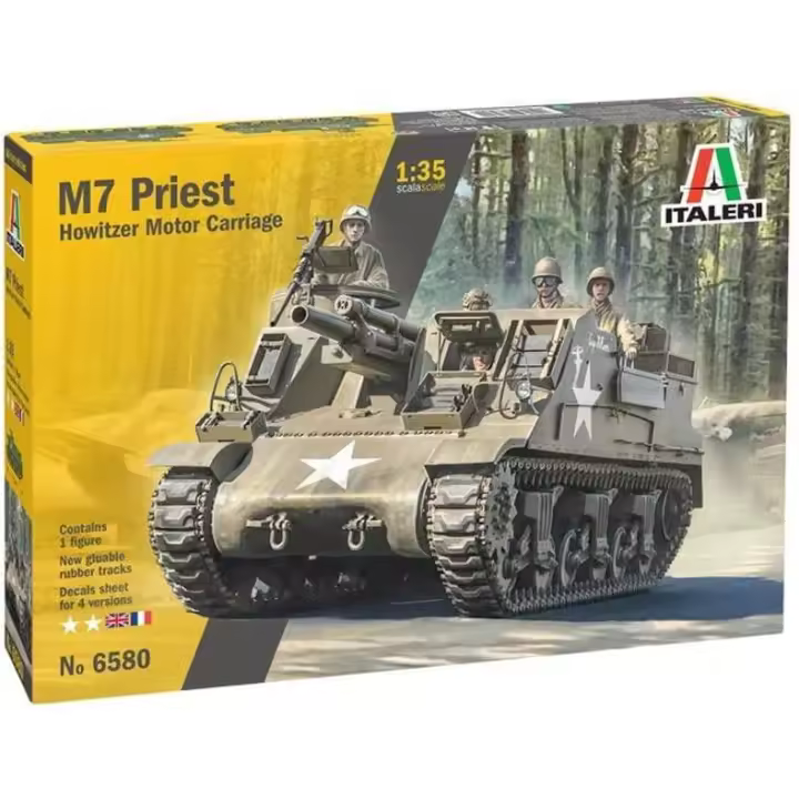 Italeri 6580 - Maqueta tanque M-7 Priest. Escala 1/35 - 1