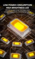 Linterna Solar LED Potente Portátil Con Luz De Trabajo COB Recargable USB 4 Modos De Iluminación Torcha Solar Para Exteriores - details 3