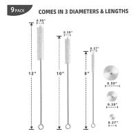 Set De Limpieza Para Tiras De Beber Y Tubos - Cepillo De Limpieza Extra Largo De 9 Piezas Para Cristales Vaso De Agua Botellas Y Tubos - details 1