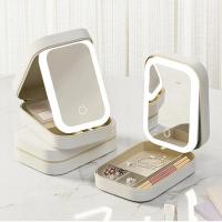 Caja De Maquillaje Portátil Con Espejo LED Y Gran Capacidad Bolsa De Cosméticos Con Almacenamiento Para Accesorios De Maquillaje - details 5