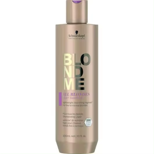 Schwarzkopf Mass Market Champú Ligero Rubios Blondme 300ml - Tecnología 3D Bond Creation y Complejo Silk Protein - 1