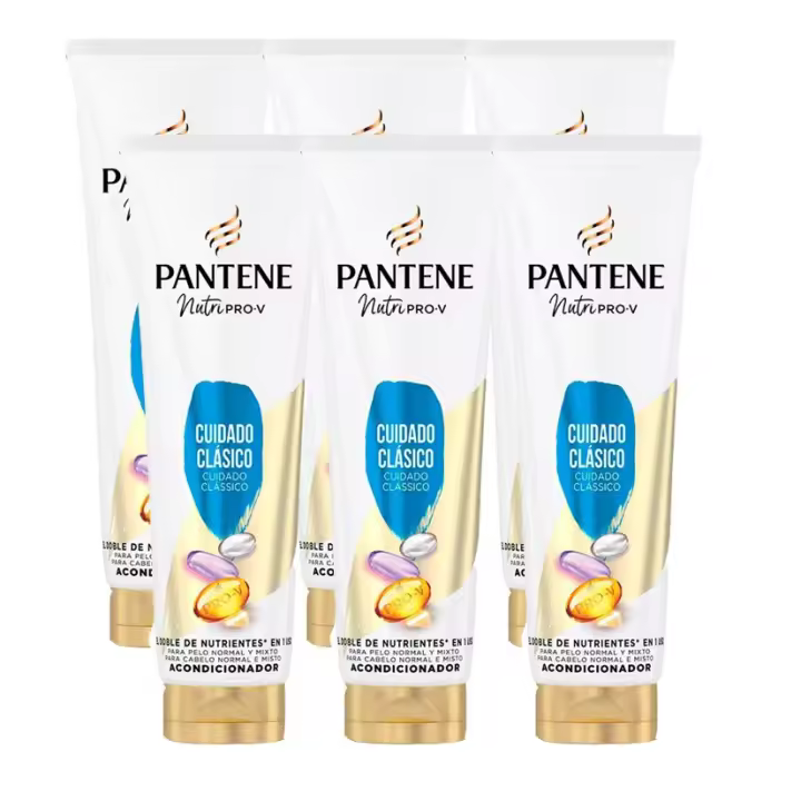 Pantene | Acondicionador Cuidado Clásico, 2500ml, Nutri Pro-V con fórmula Pro-V + antioxidantes, para cabello normal y mixto 6x180ML - 1