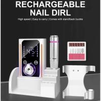 Máquina De Uñas Recargable 45000RPM Con LCD Bajo Ruido Profesional Para Pintura De Uñas Con Accesorios De Uñas Set De Herramientas De Manicura Eléctrica - details 5