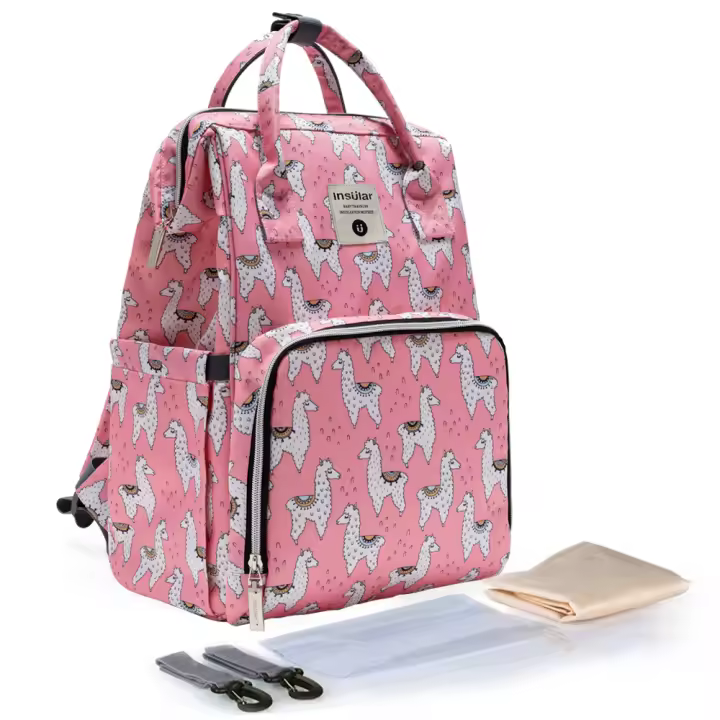 Bolsa De Diaper Para Mami Insular Organizador Materno Para Carrito De Bebé Nappy Backpack Colgante Para Cuidado Del Bebé Con Cierre De Cremallera Tamaño Medio Material Sintético - 1