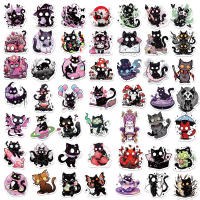 50PCS Pegatinas De Gato Negro Aesthetic Y Resistente Al Agua Para Botella De Agua Portátil Skateboard Y Teléfono Móvil - details 7