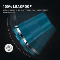 Termo Cafe, Taza Thermal 380Ml Tazas de Cafe, Taza Termo Cafe para Descargar Maple Inox sin BPA, Thermal Vase Café y Te in Prueba de Fugas, para Café Frío y Caliente, leche y té (Azul) - details 8