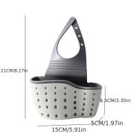 Organizador De Cocina Ajustable Con Snap Para Fregadero Soporte Para Esponja Y Cesta De Drenaje Colgante Herramientas De Cocina - details 0