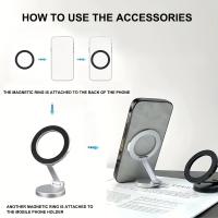 Soporte Movil Coche, Soporte magnético para teléfono de coche con rotación de 360 ° - Fabricado en aleación de zinc de alta resistencia, un soporte plegable para salpicadero, Seguro y Cómodo PARA LA Navegación, un Regalo de Cumpleaños ideal - details 5